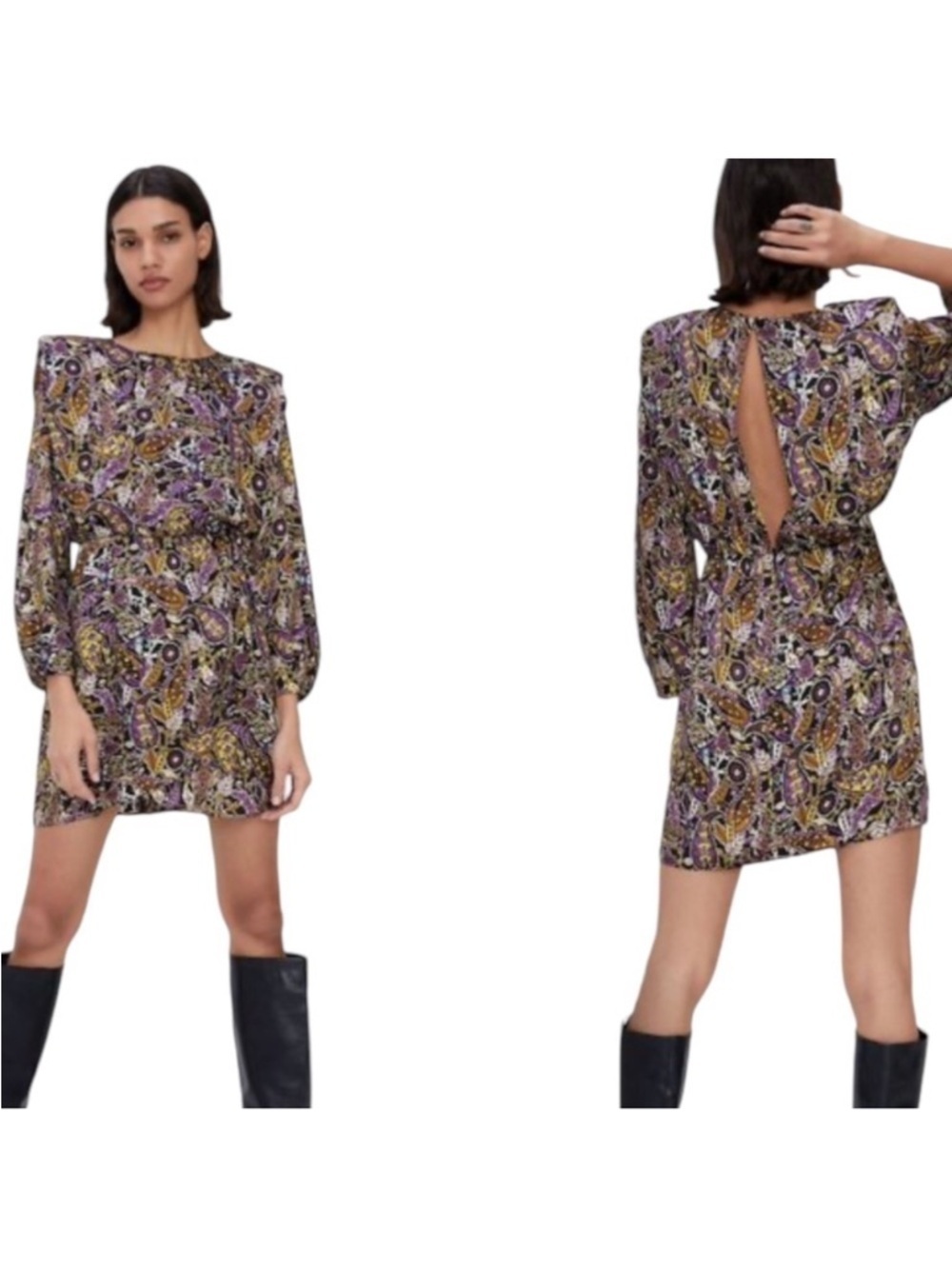 Like New Zara Paisley Dress Size Large